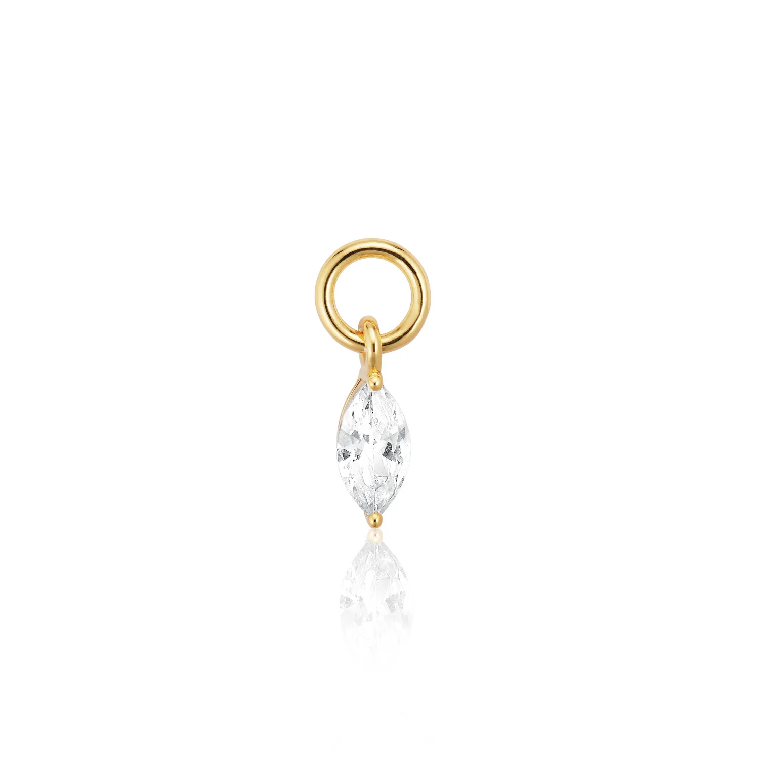 Hoop-Anhänger mit Marquise-Schliff