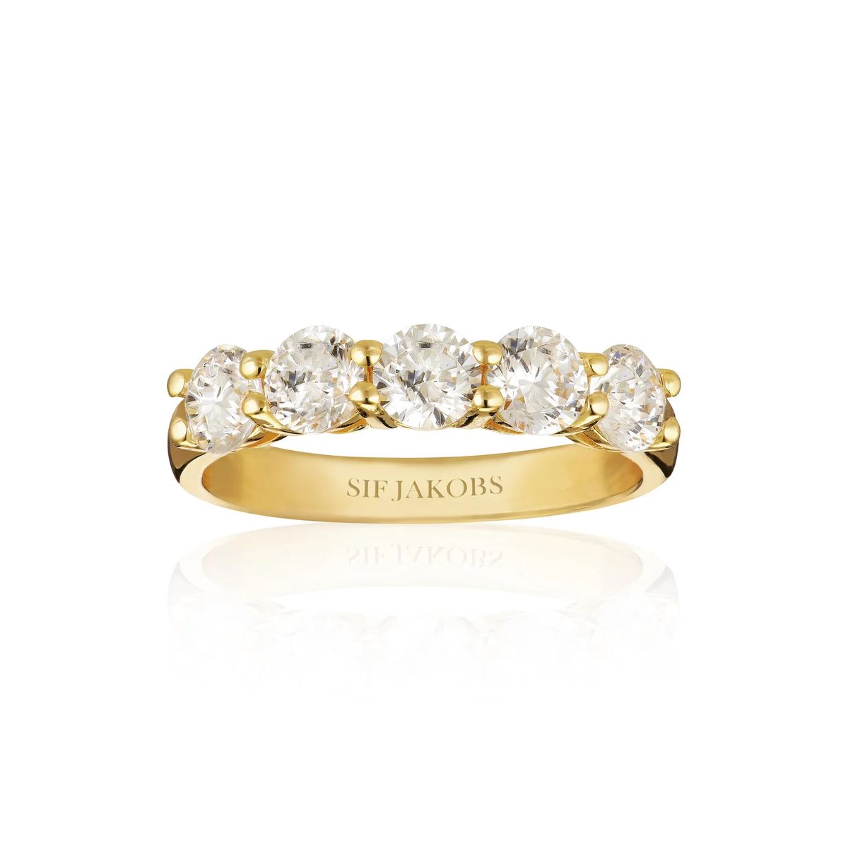 Eleganter Ring mit fünf Steinen