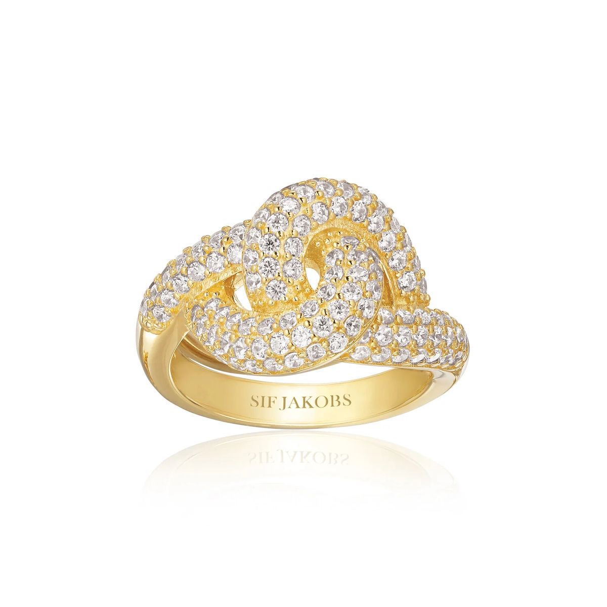 Verflochtener Ring mit Pavé-Besatz