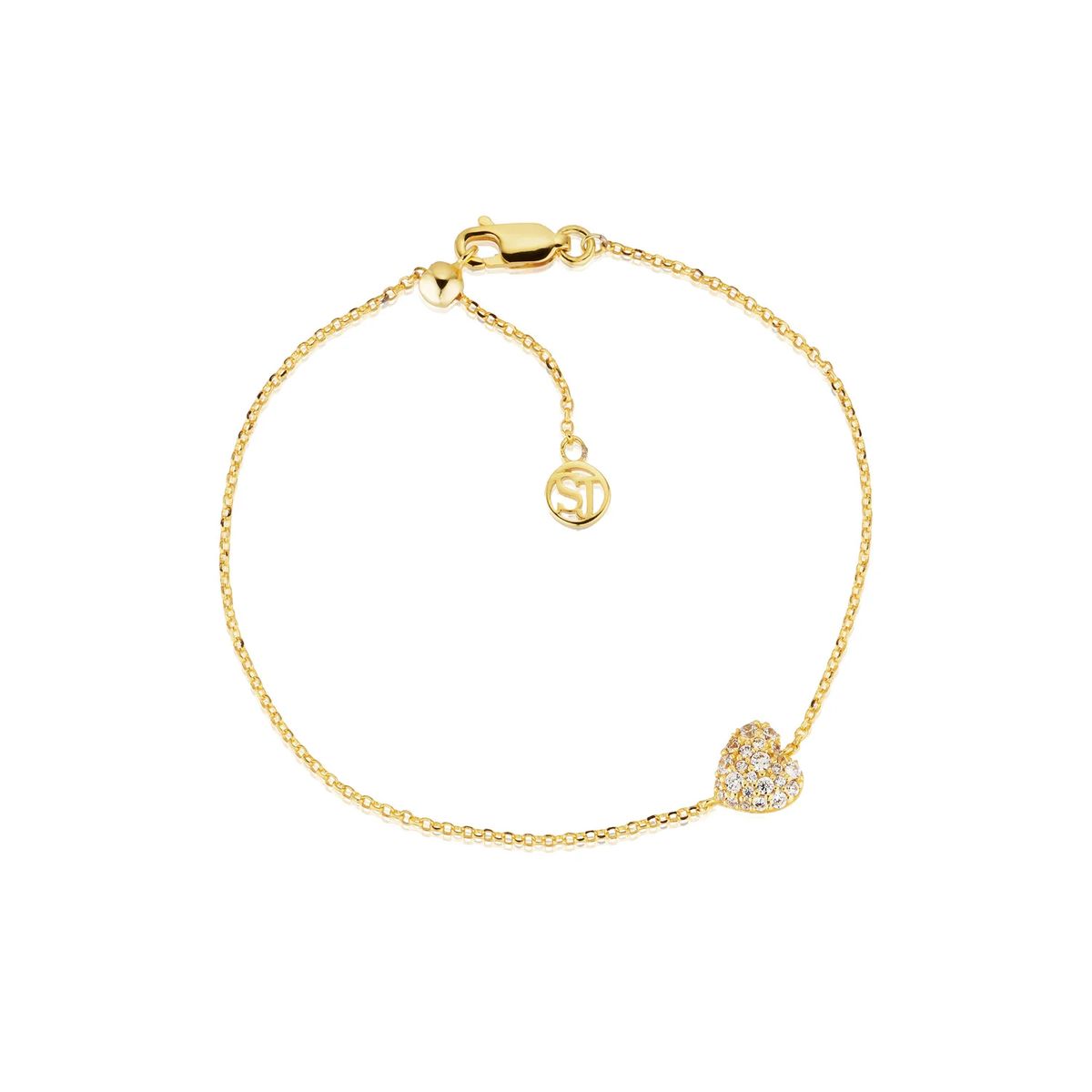 Zierliches Armband mit Pavé-Herz