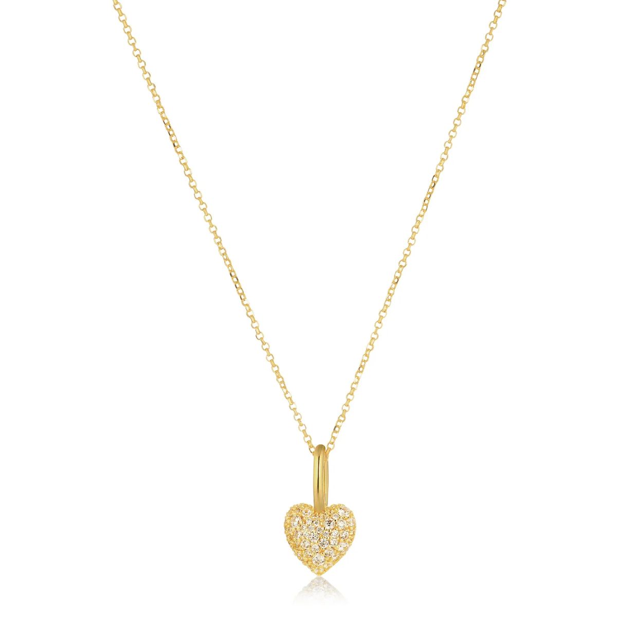 Halskette mit Pavé-Herzanhänger
