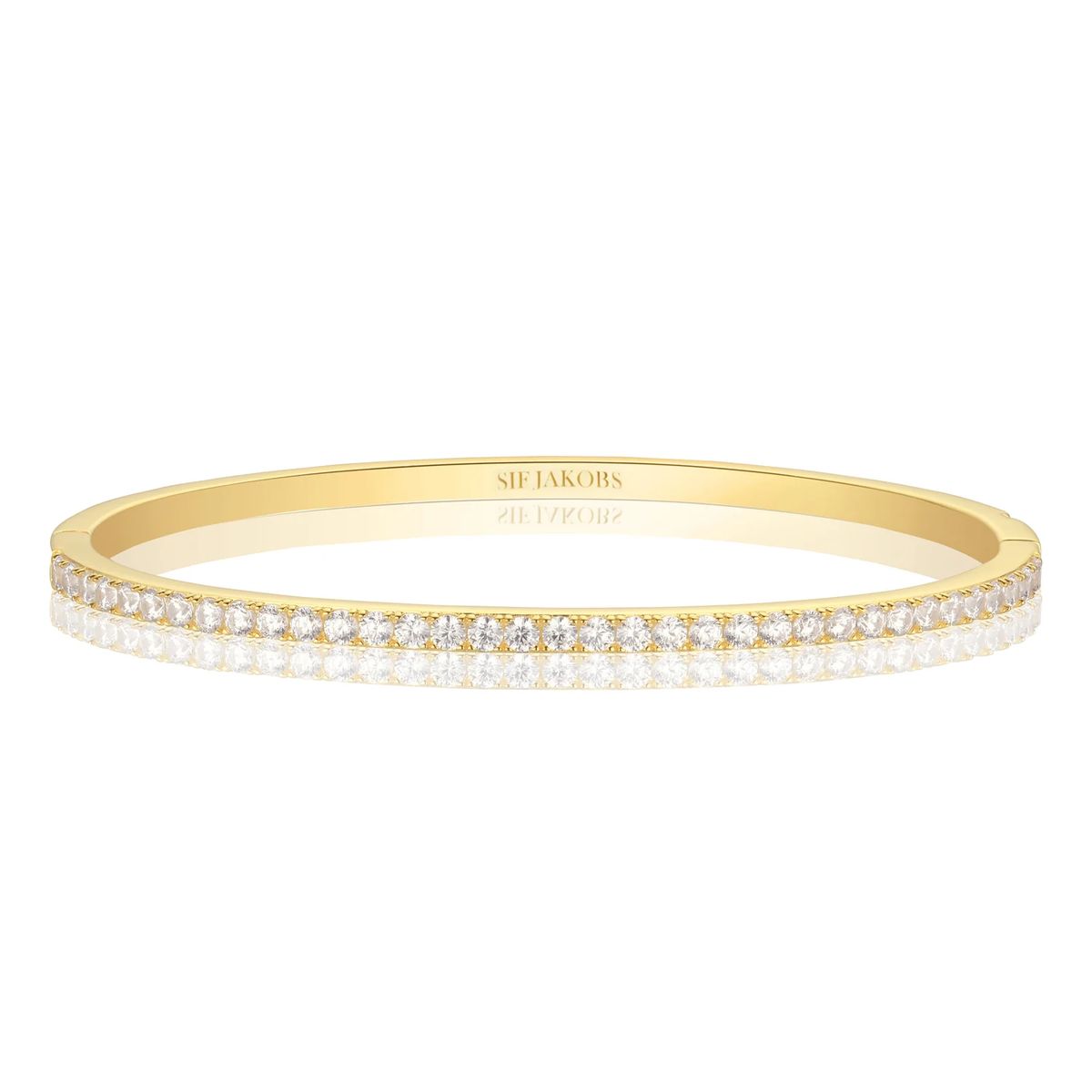 Ellisse Armreif mit Steinbesatz