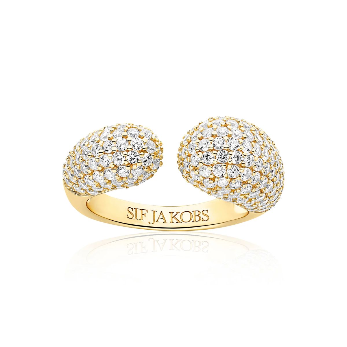 Offener Pave-Ring im Bypass-Design