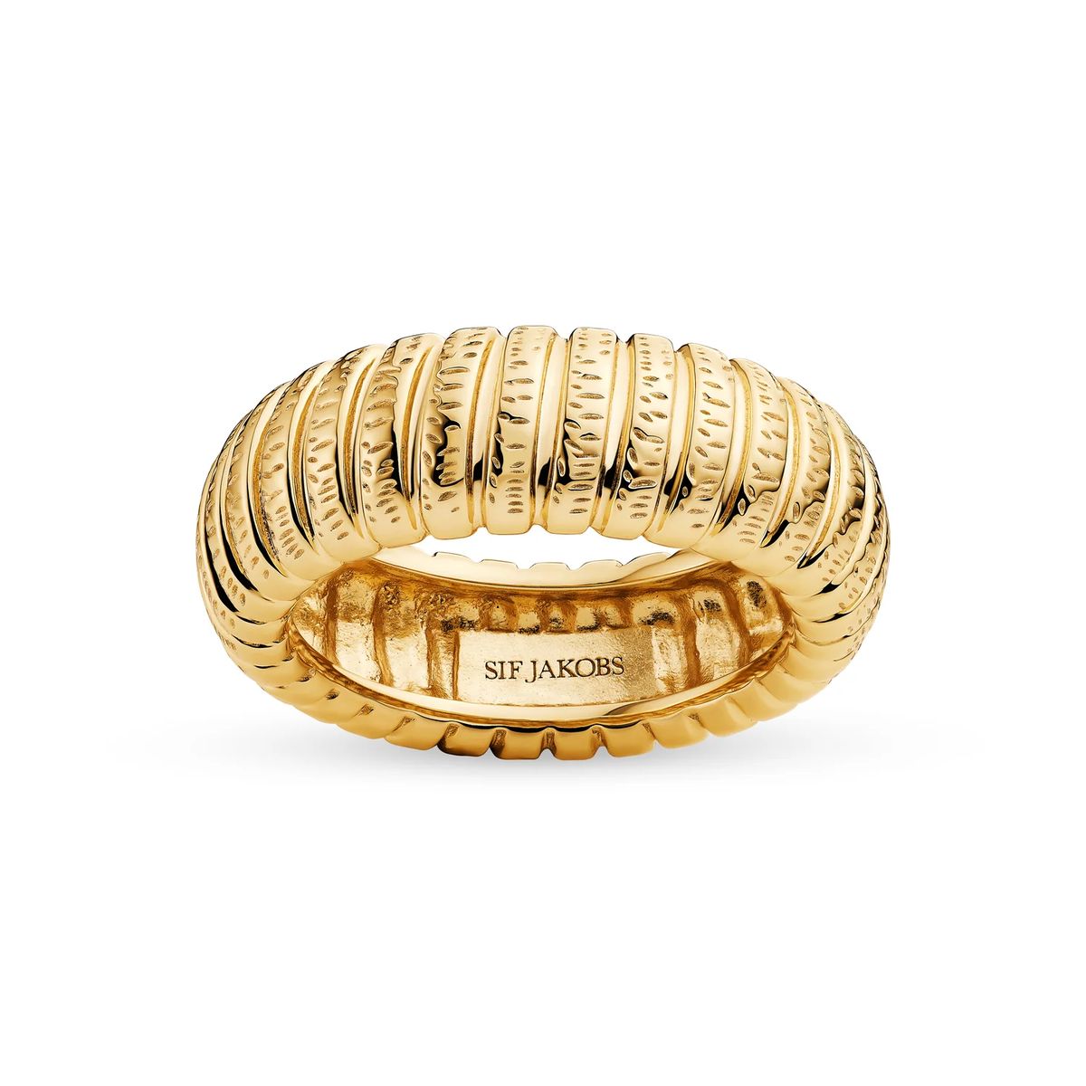 Klobiger gerippter Statement-Bandring
