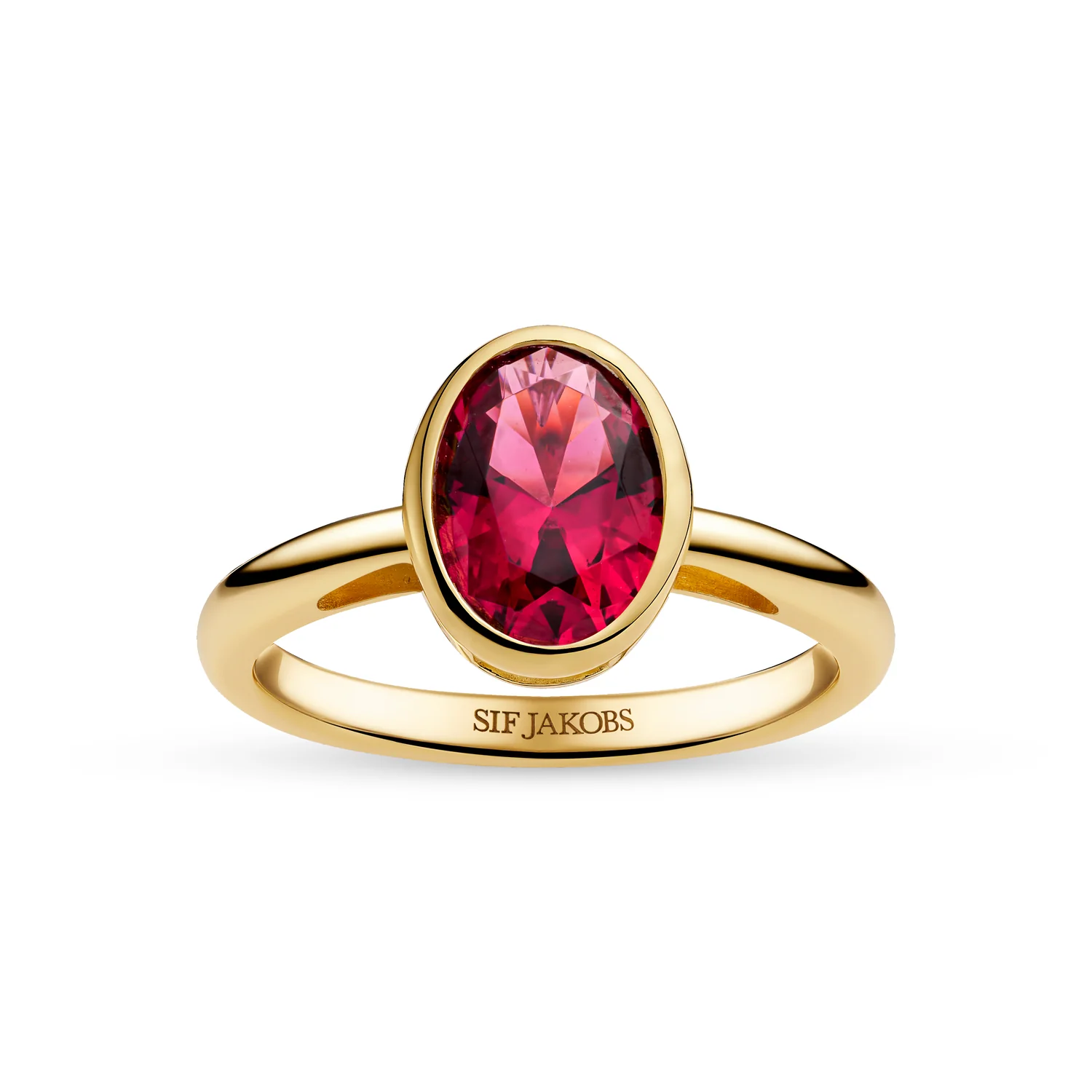Statement-Ring mit ovaler Zargenfassung