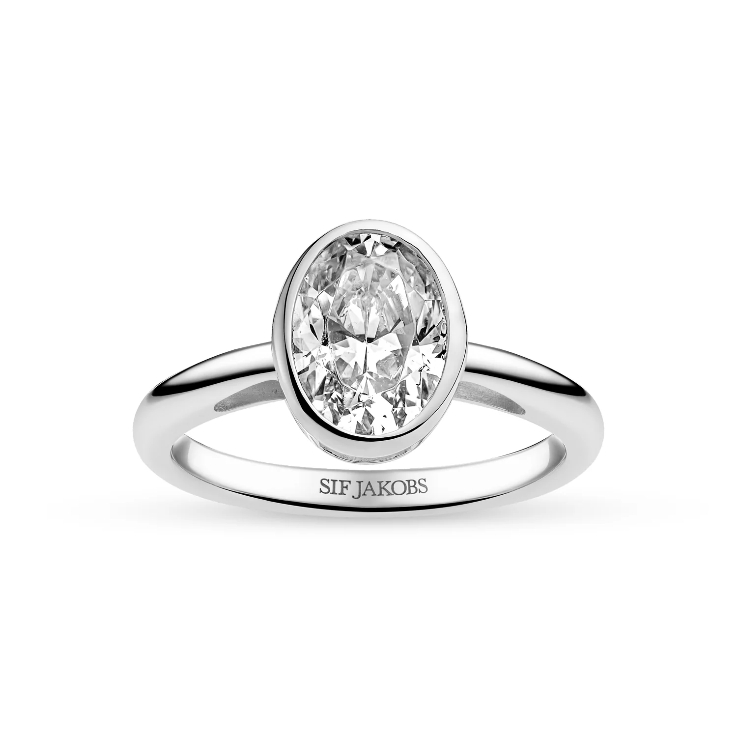Ovaler Ring mit Zargenfassung
