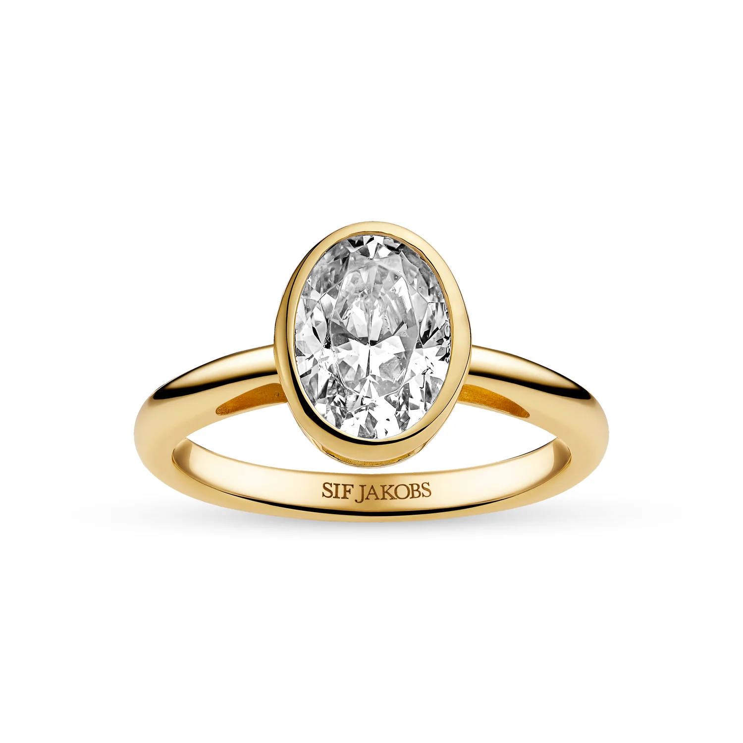 Statement-Ring mit großem ovalem Stein