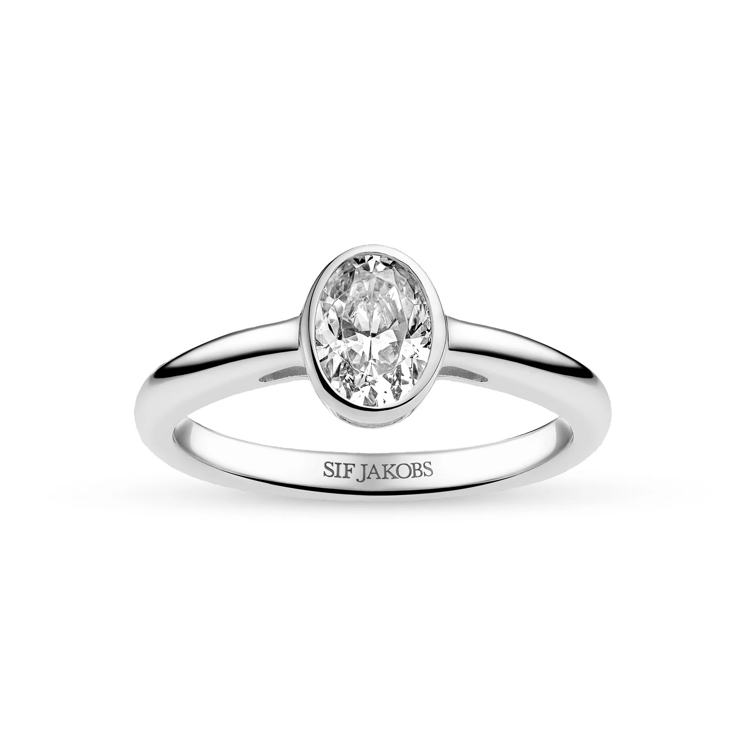 Eleganter Solitärring mit Ovalschliff