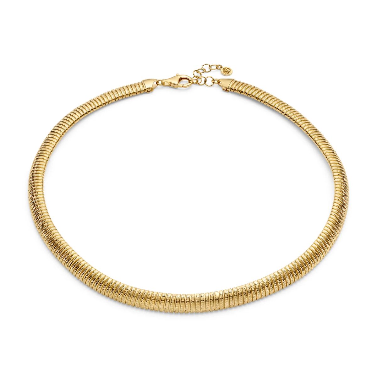 Markantes geripptes Metall-Collier