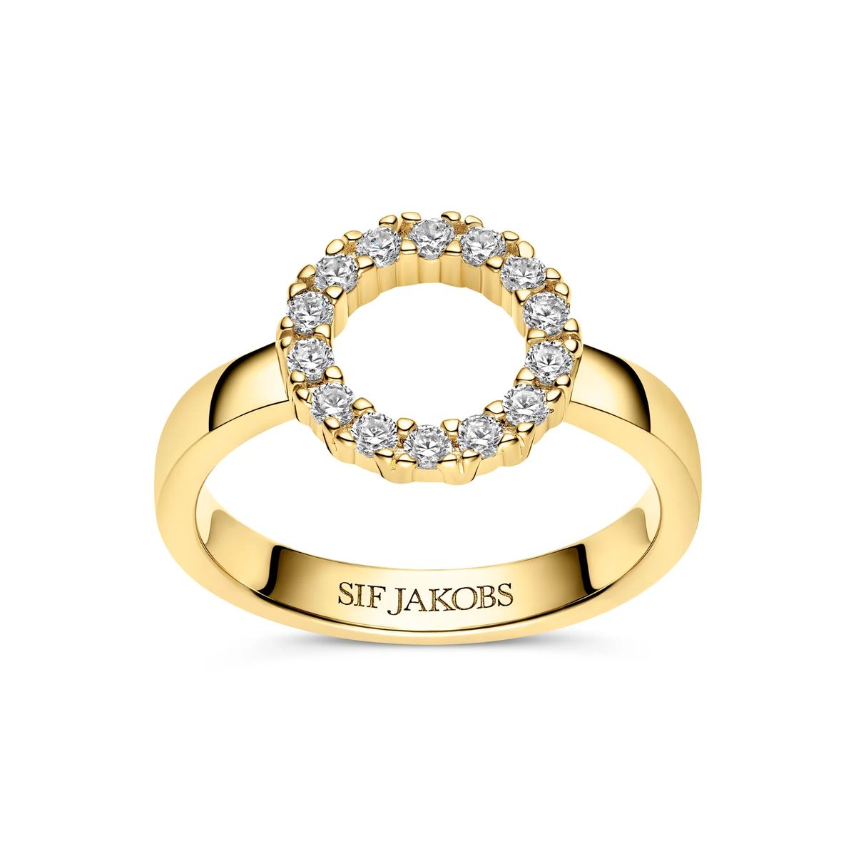 Eleganter Pavé-Ring mit Kreismotiv