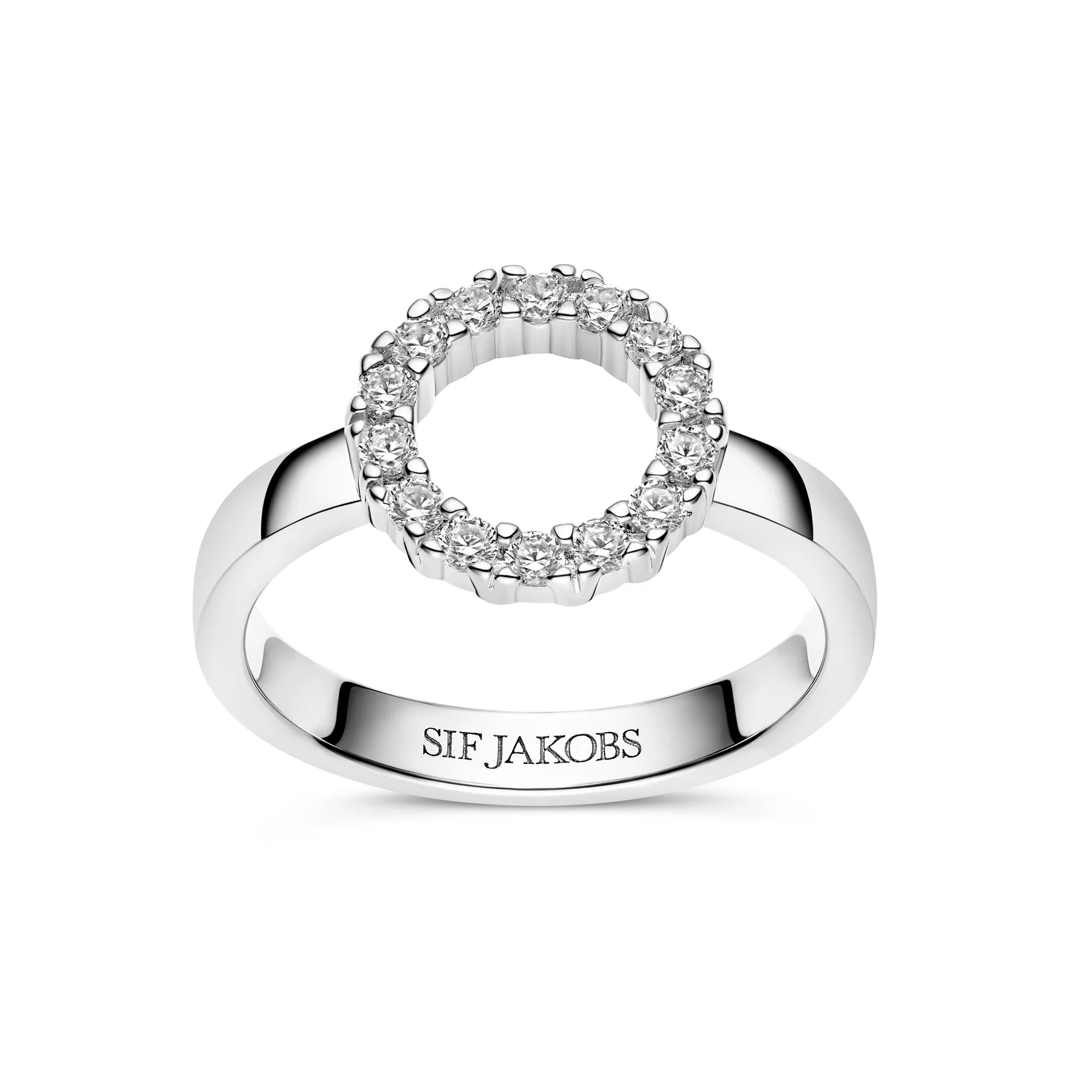 Ring mit offenem Halo-Kreis