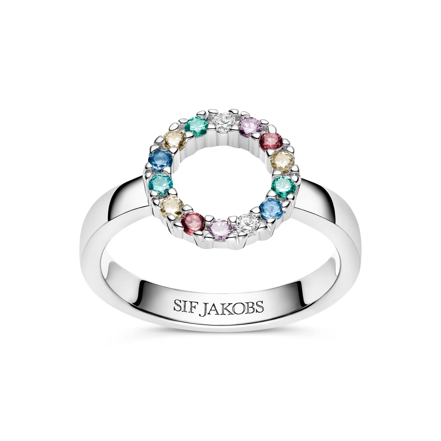 Biella Piccolo Ring mit Edelsteinbesatz