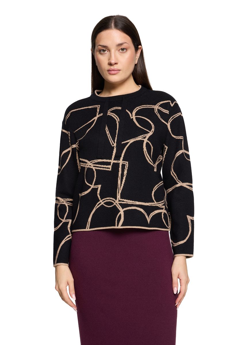 BETTY BARCLAY Strickpullover, Bindeband, für Damen, schwarz, 36