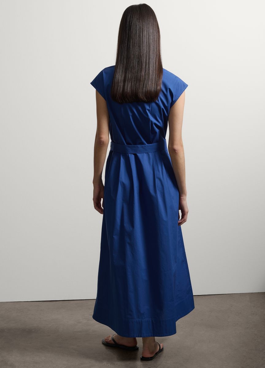 V-Ausschnitt Maxikleid mit Gürtel