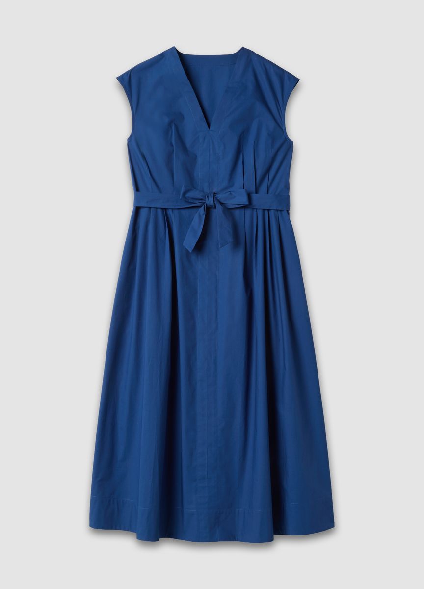 V-Ausschnitt Maxikleid mit Gürtel
