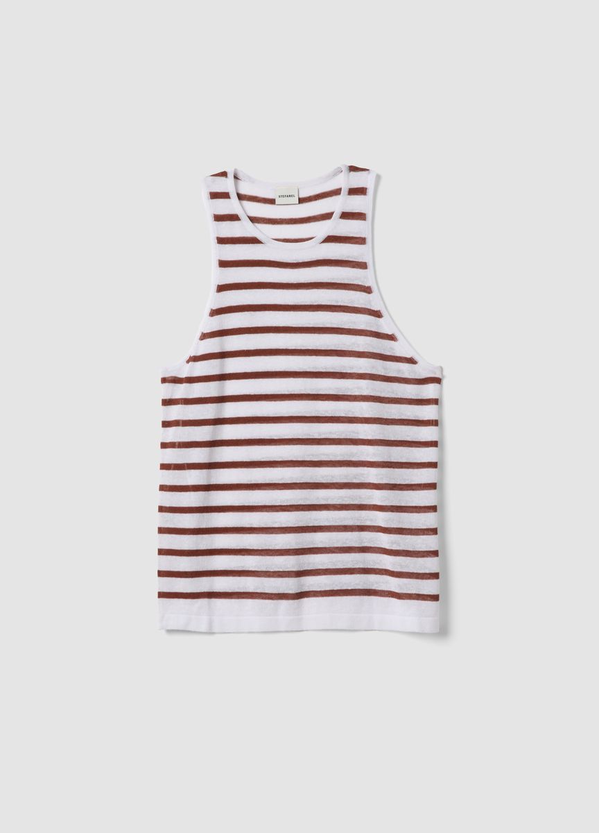 Gestreiftes Stricktop mit Racerback