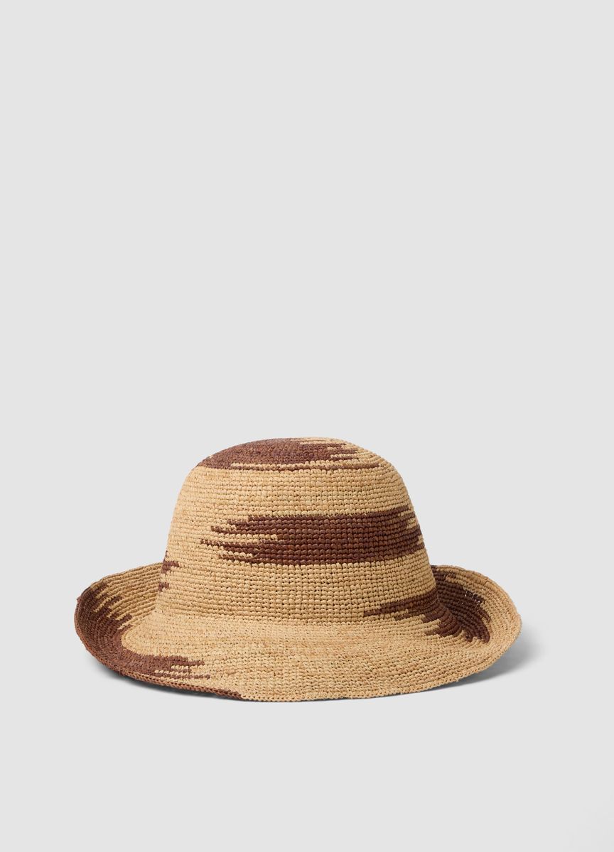 Gehäkelter Sonnenhut mit Muster