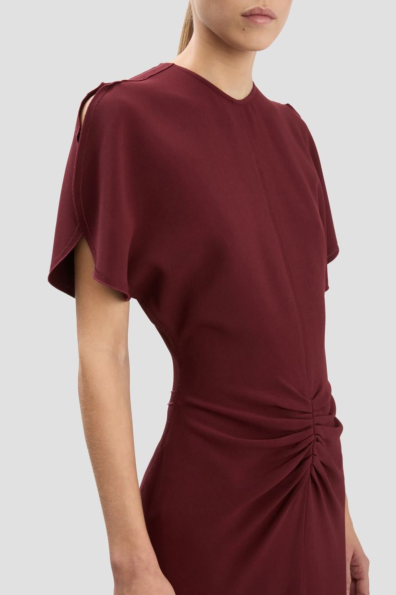 Midi-Kleid mit Taillenraffung