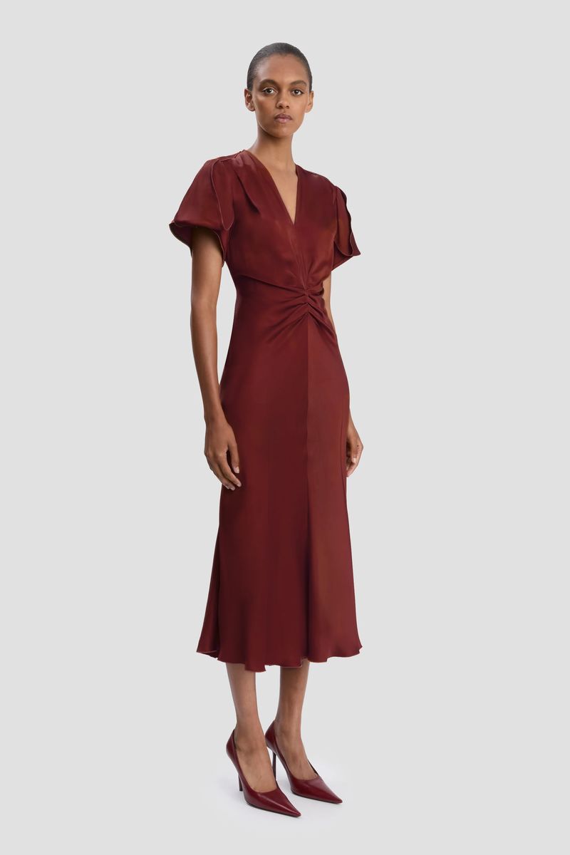 Eve Midikleid mit Taillenplissee