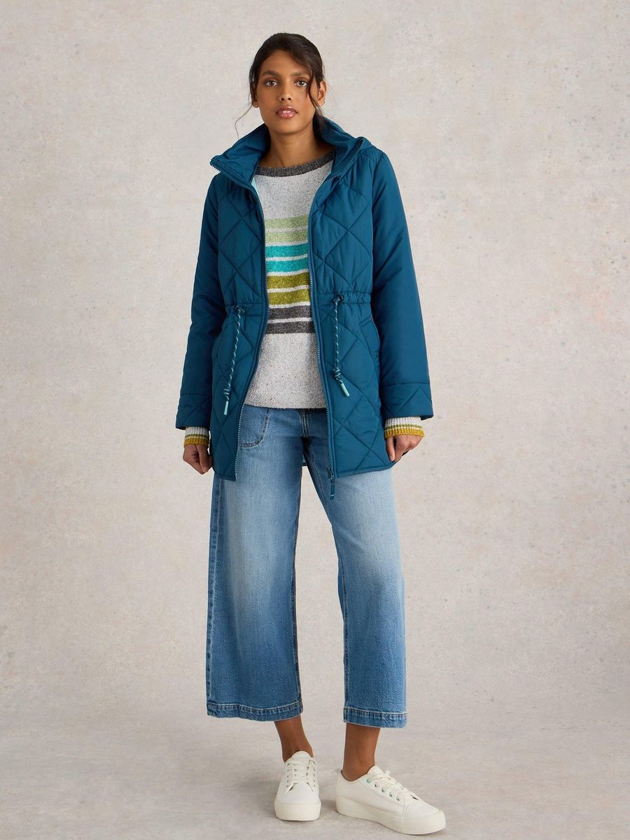 Rautensteppjacke mit Taillenzug