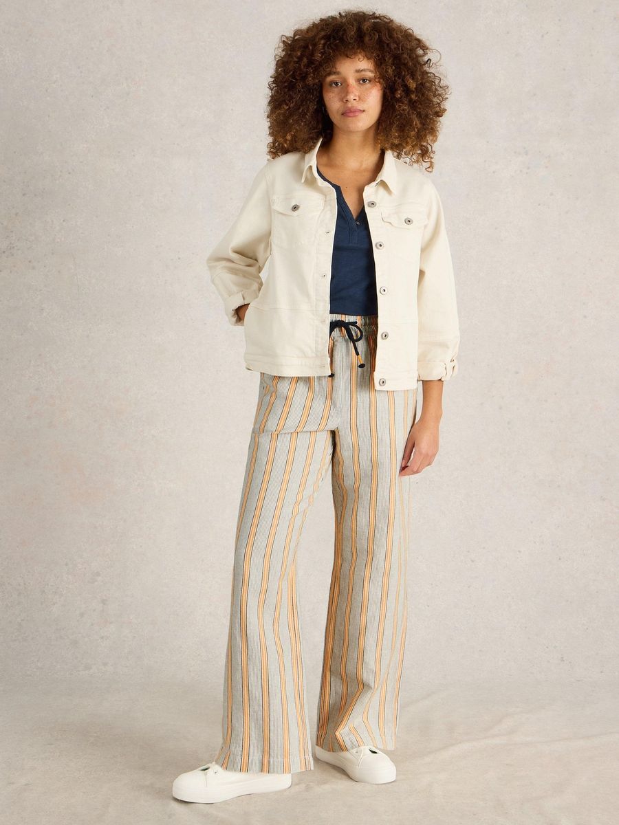 Gestreifte Belle Hose mit weitem Bein