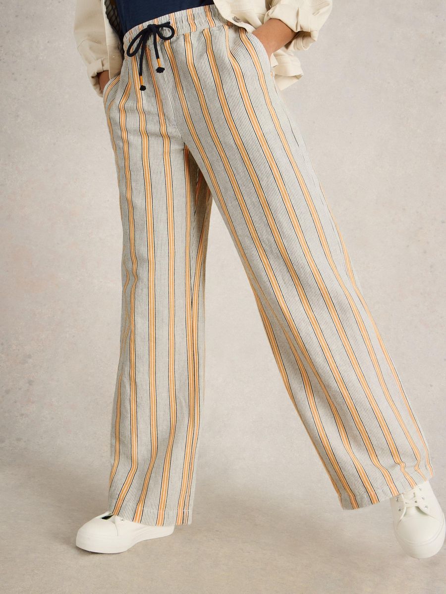 Gestreifte Belle Hose mit weitem Bein