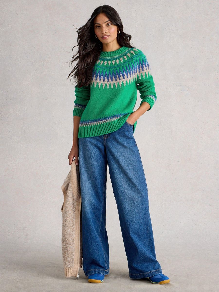 Bunter Pullover mit Fair-Isle-Muster