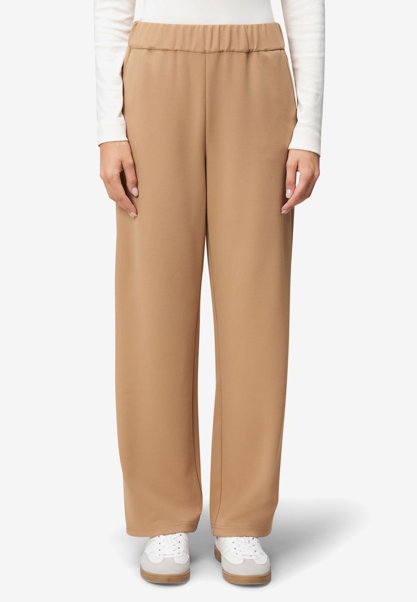 Gerade Stoffhose mit Gummizug