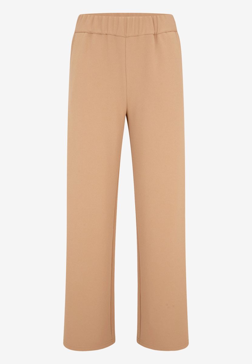 Gerade Stoffhose mit Gummizug