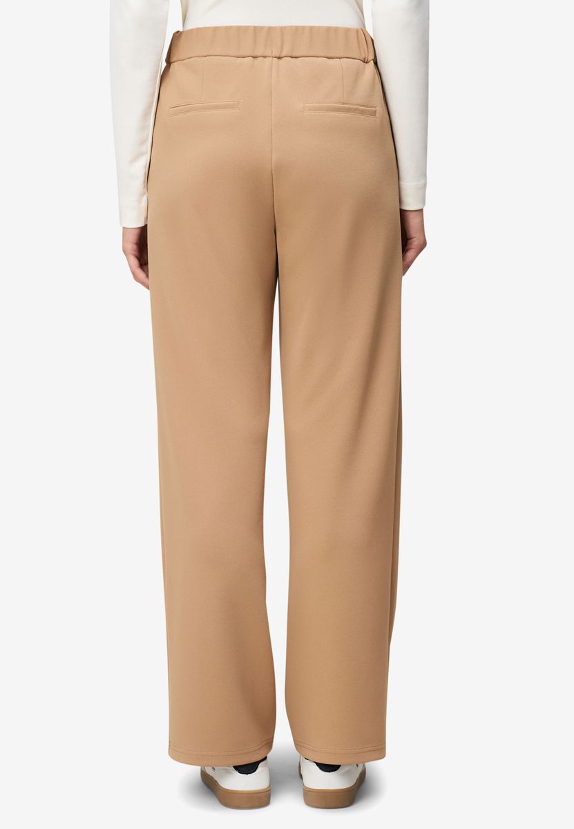 Gerade Stoffhose mit Gummizug