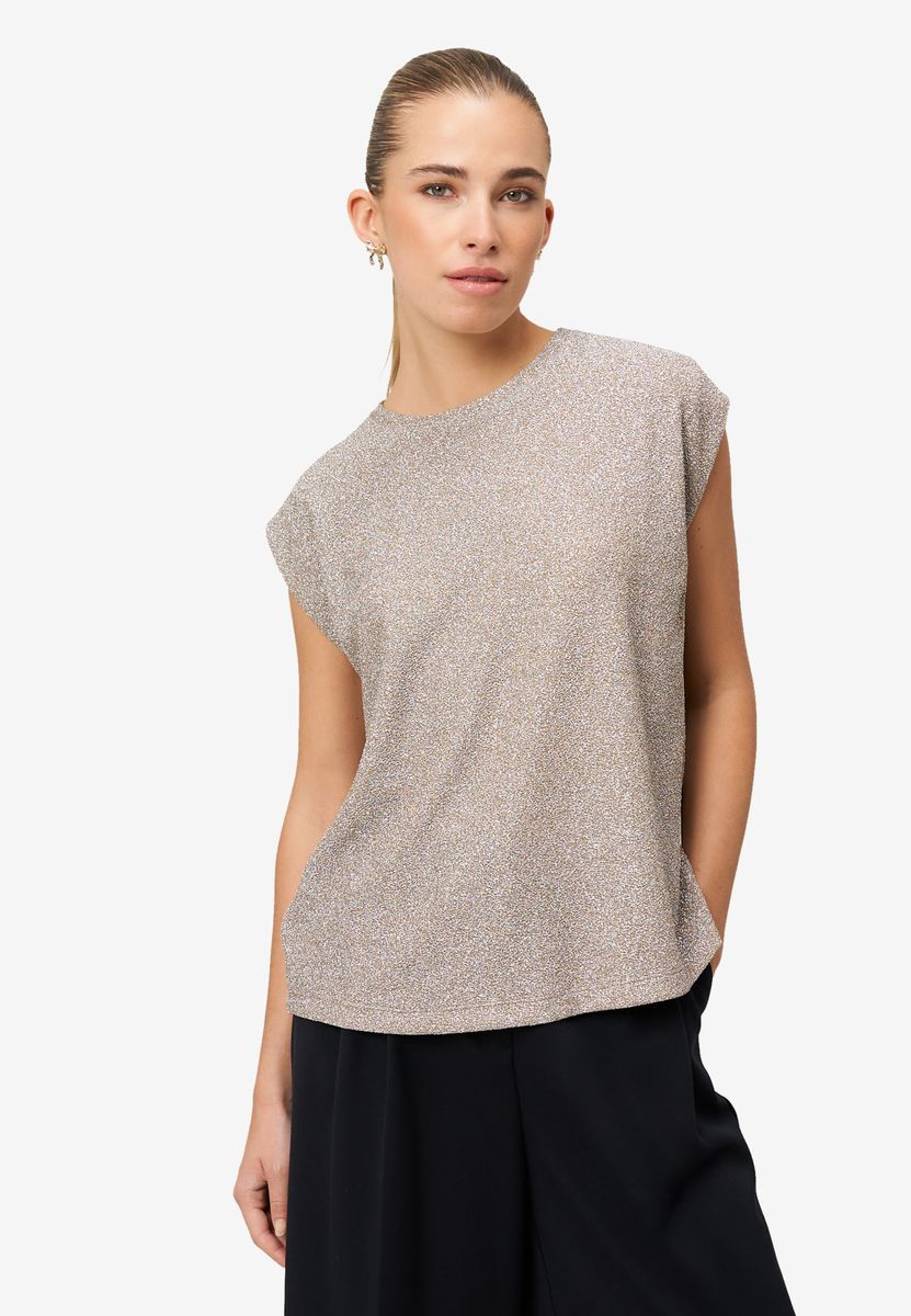 Glitzer-Shirt mit Rundhalsausschnitt