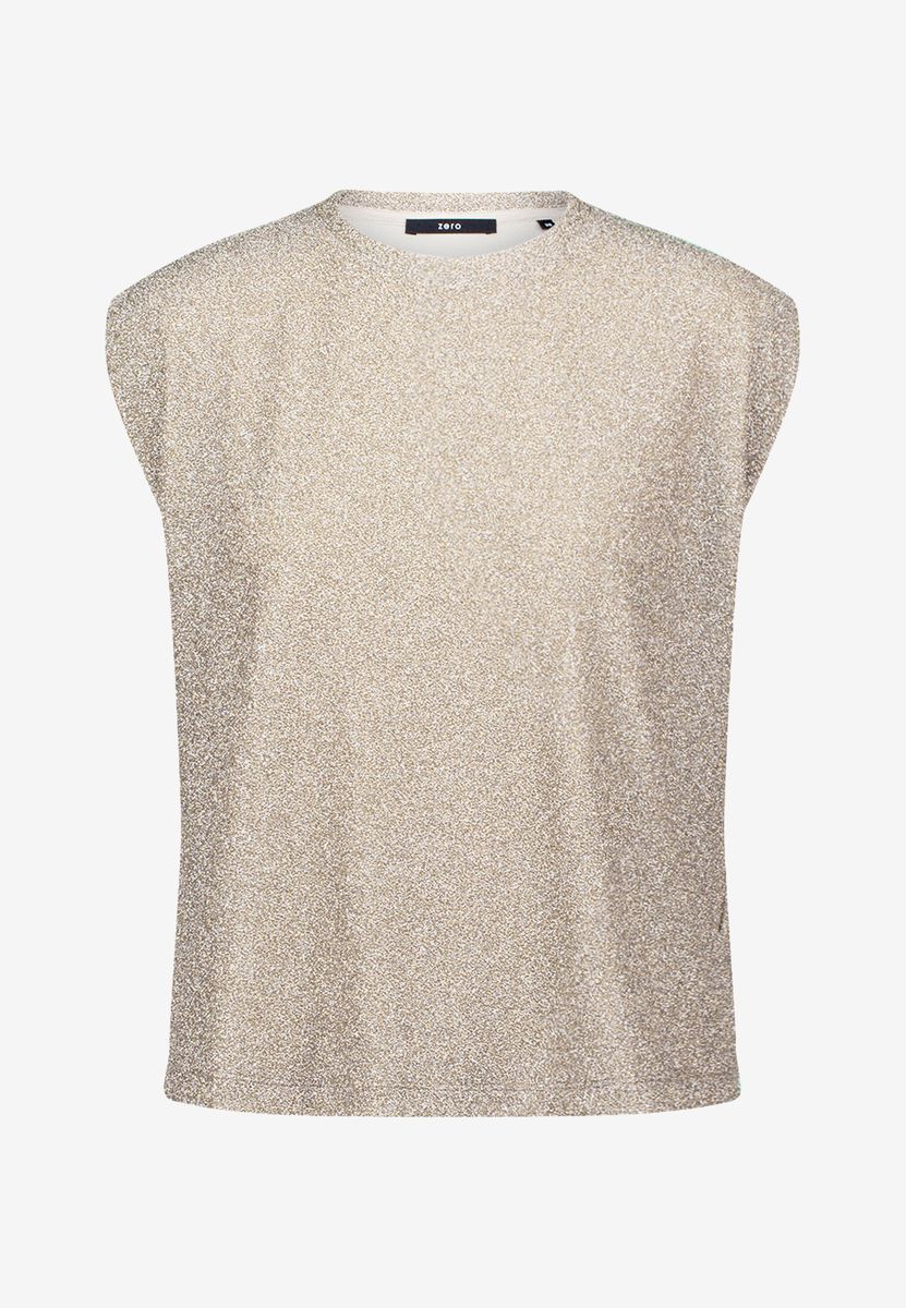 Glitzer-Shirt mit Rundhalsausschnitt