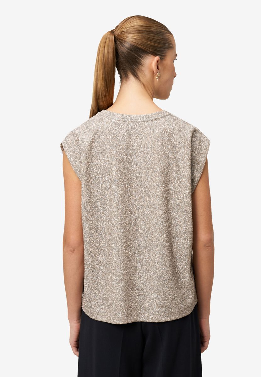 Glitzer-Shirt mit Rundhalsausschnitt