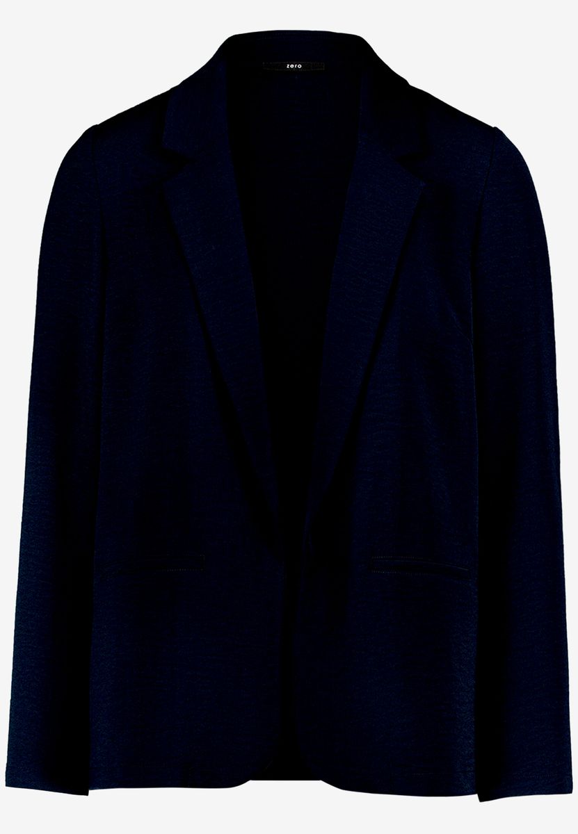 Strukturierter Longblazer mit Paspeltaschen