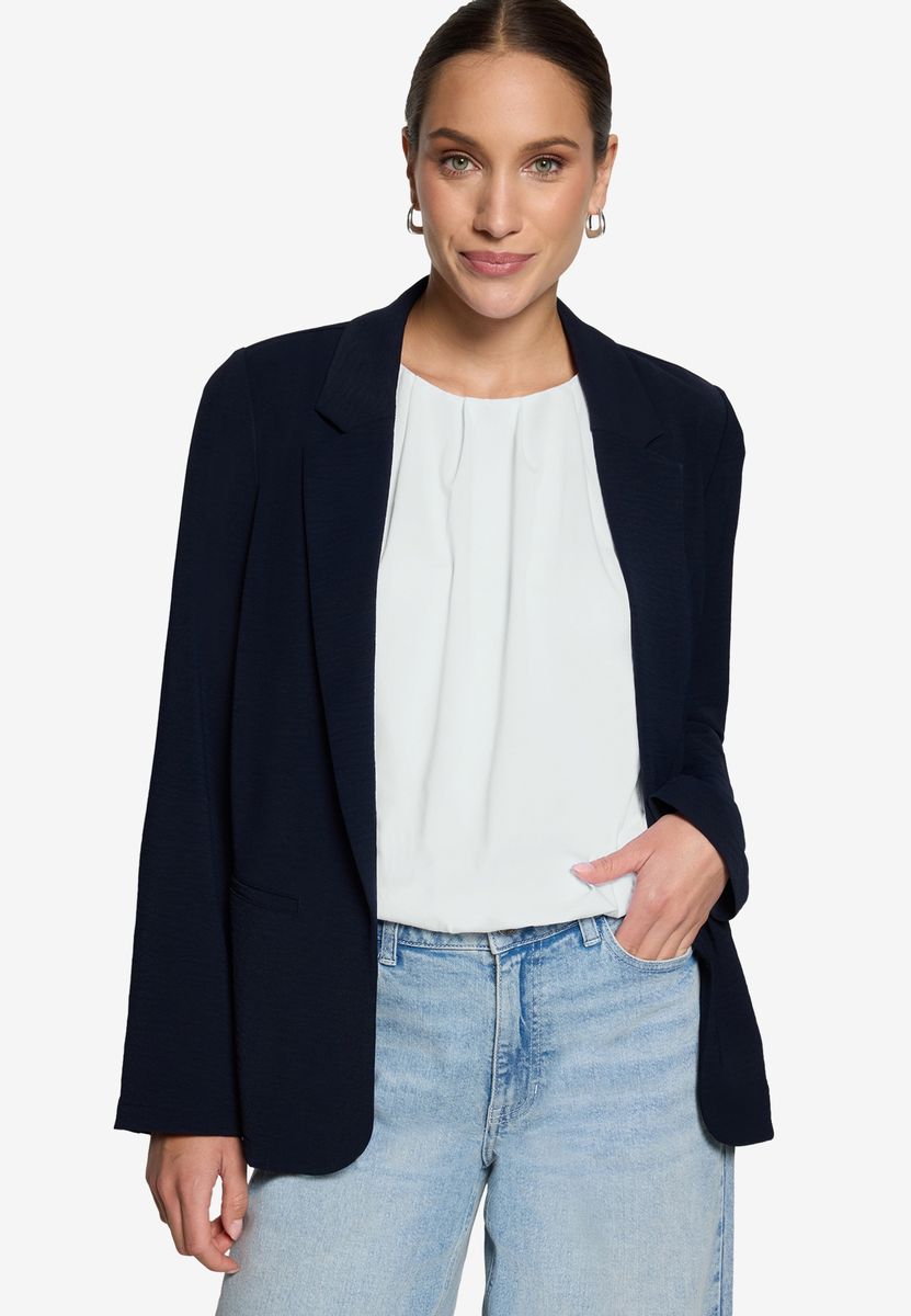 Strukturierter Longblazer mit offener Front