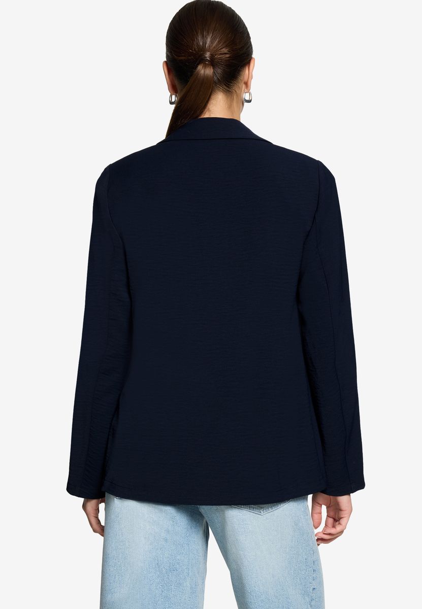 Strukturierter Longblazer mit offener Front