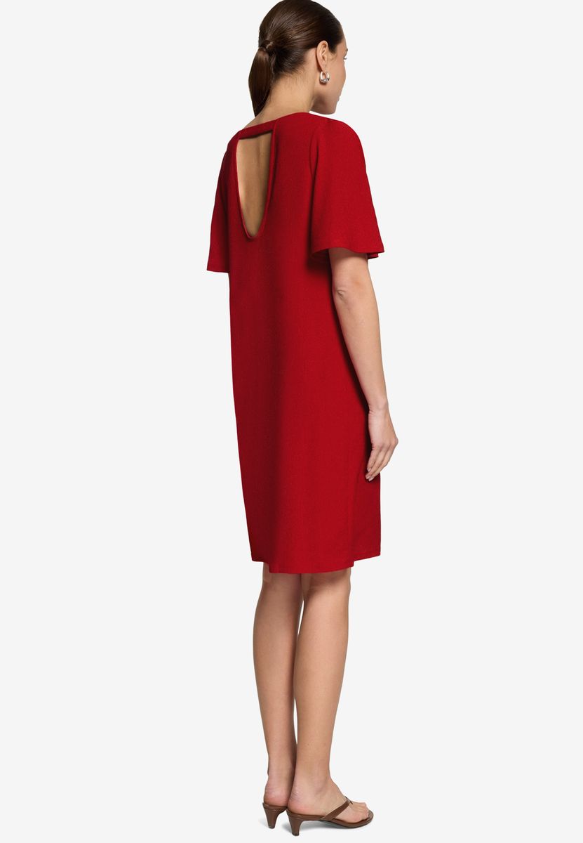 Minimalistisches T-Shirt-Kleid mit Rückenausschnitt