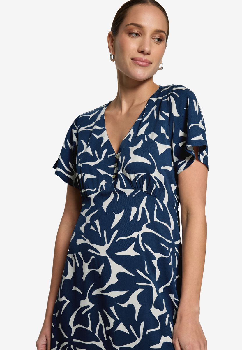 Fließendes Minikleid mit Blumenmuster