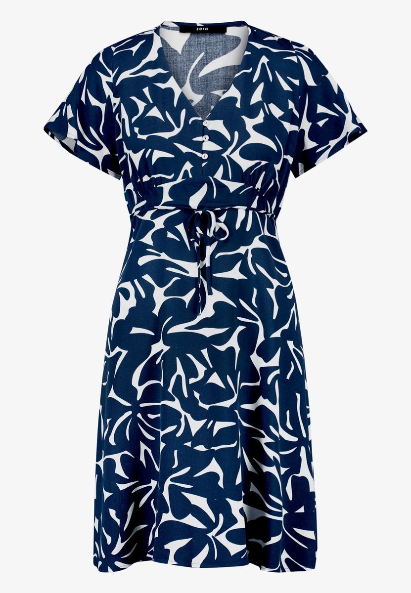 Fließendes Minikleid mit Blumenmuster