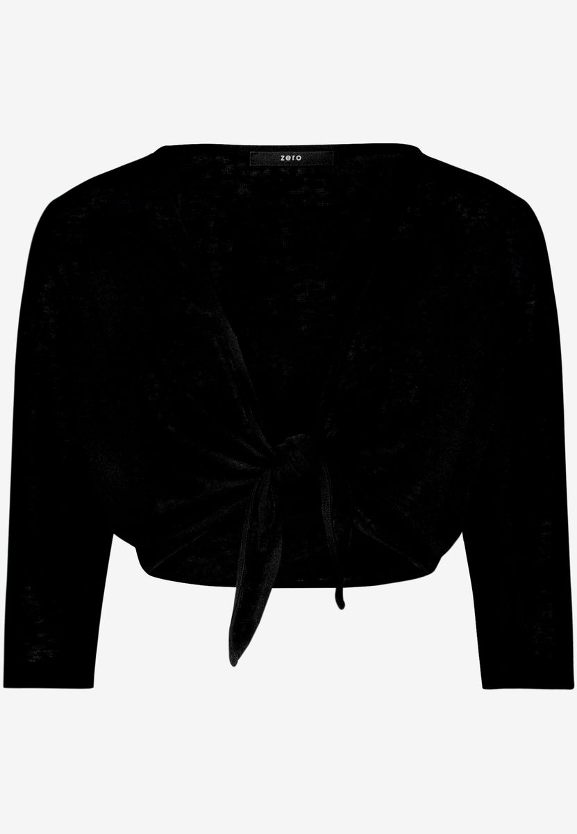 Jersey-Bolero mit Bindedetail