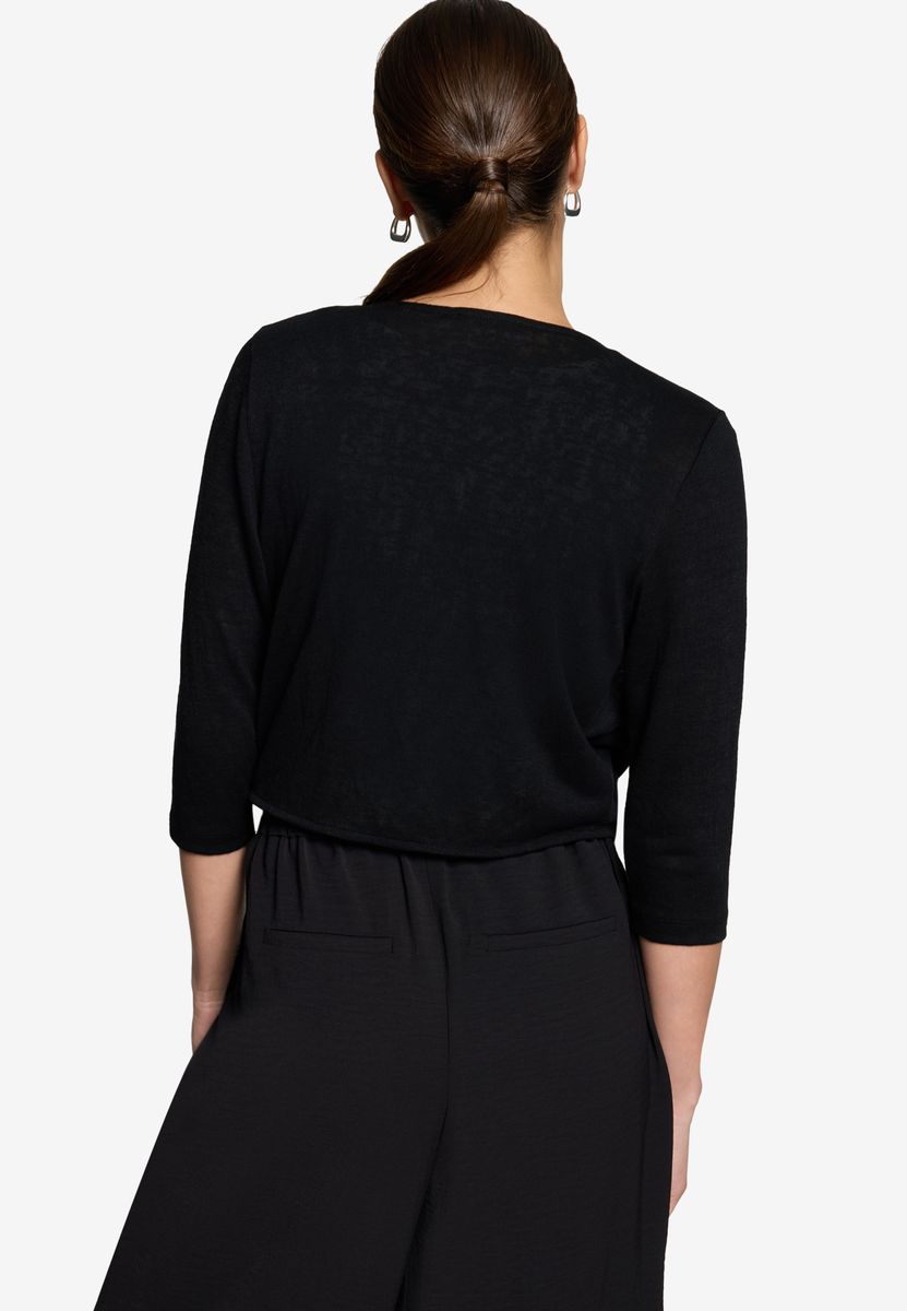 Jersey-Bolero mit Bindedetail