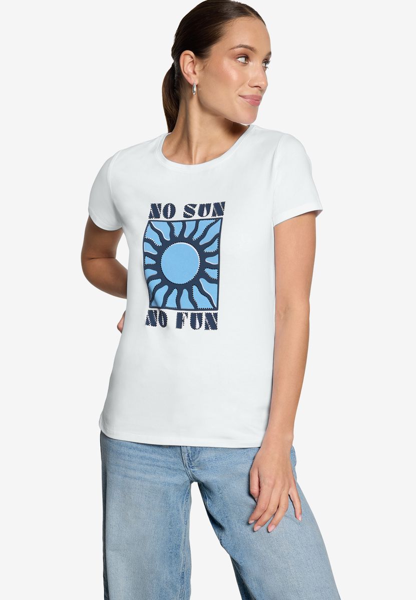 Grafik-T-Shirt mit Sonnenmotiv