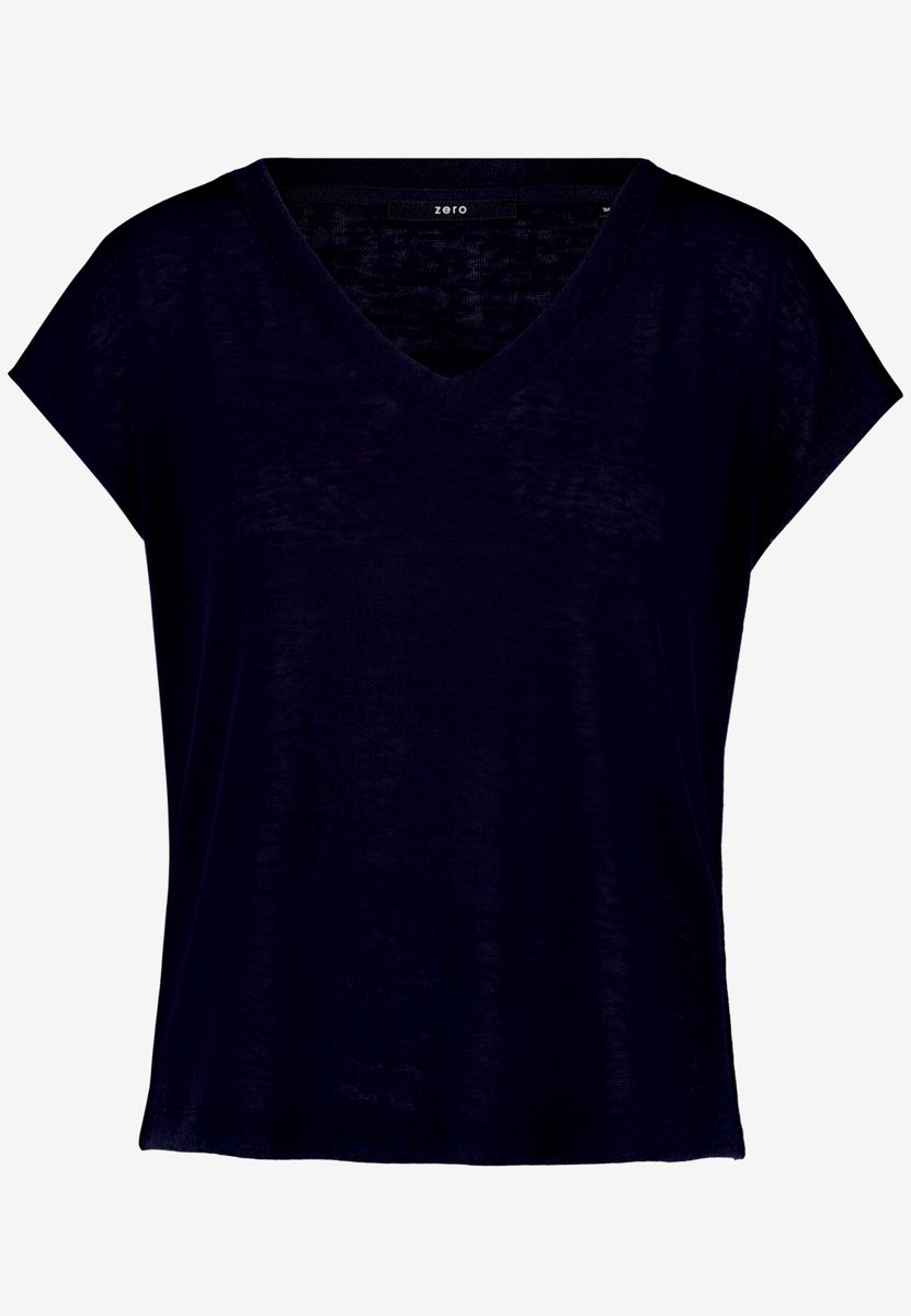 Lockeres T-Shirt mit V-Ausschnitt