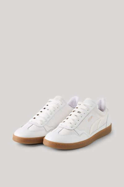 Leder-Sneaker mit Teddyfell-Futter