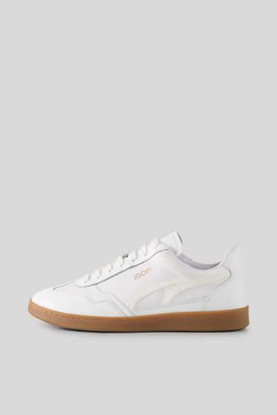 Leder-Sneaker mit Teddyfell-Futter