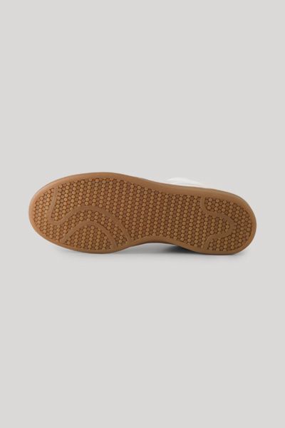 Leder-Sneaker mit Teddyfell-Futter
