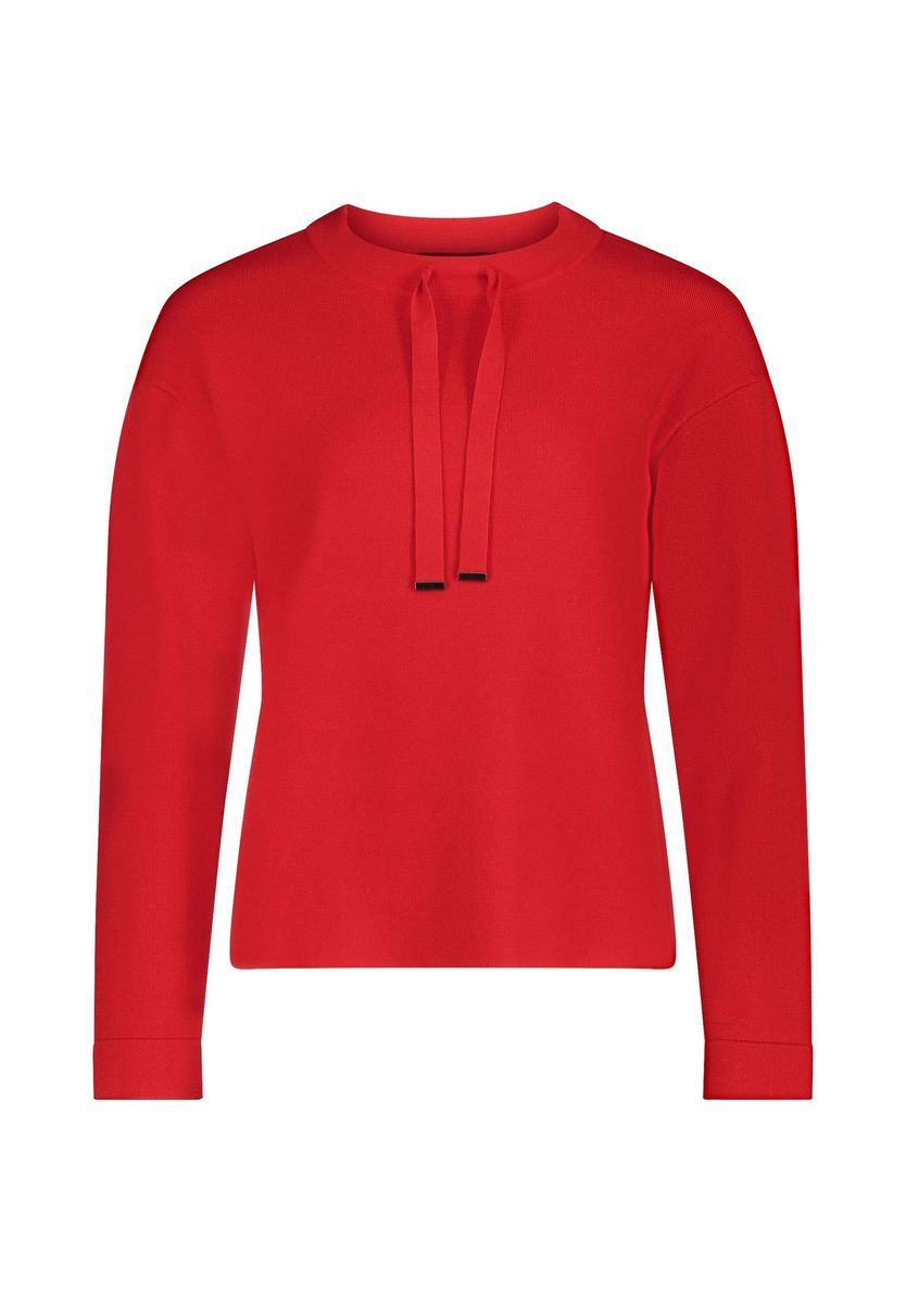 Feinstrickpullover mit Bindeband und lockerer Passform