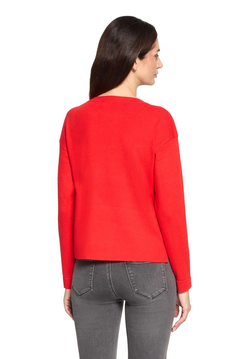 BETTY BARCLAY Feinstrickpullover mit Seitenschlitzen, rot, 36
