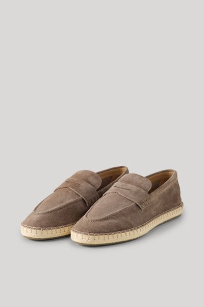 Penny-Loafer-Espadrilles aus Wildleder
