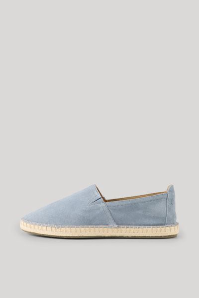 Veloursleder Slipper im Espadrille-Stil